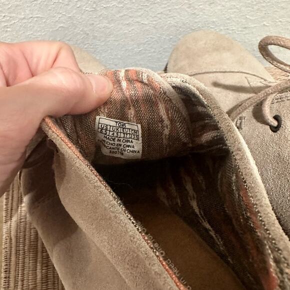 TOMS Suede Desert Wedge Booties Womens Size 6.5 - Picture 6 of 6